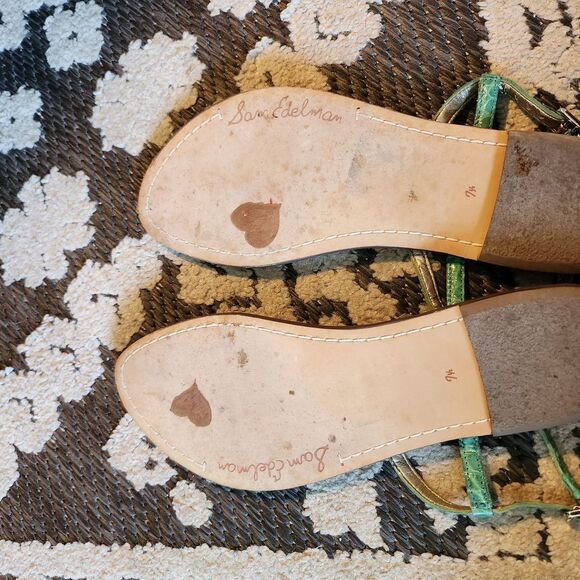 Sam Edelman Blue and Brown Sandals with Strappy Design - Picture 4 of 5